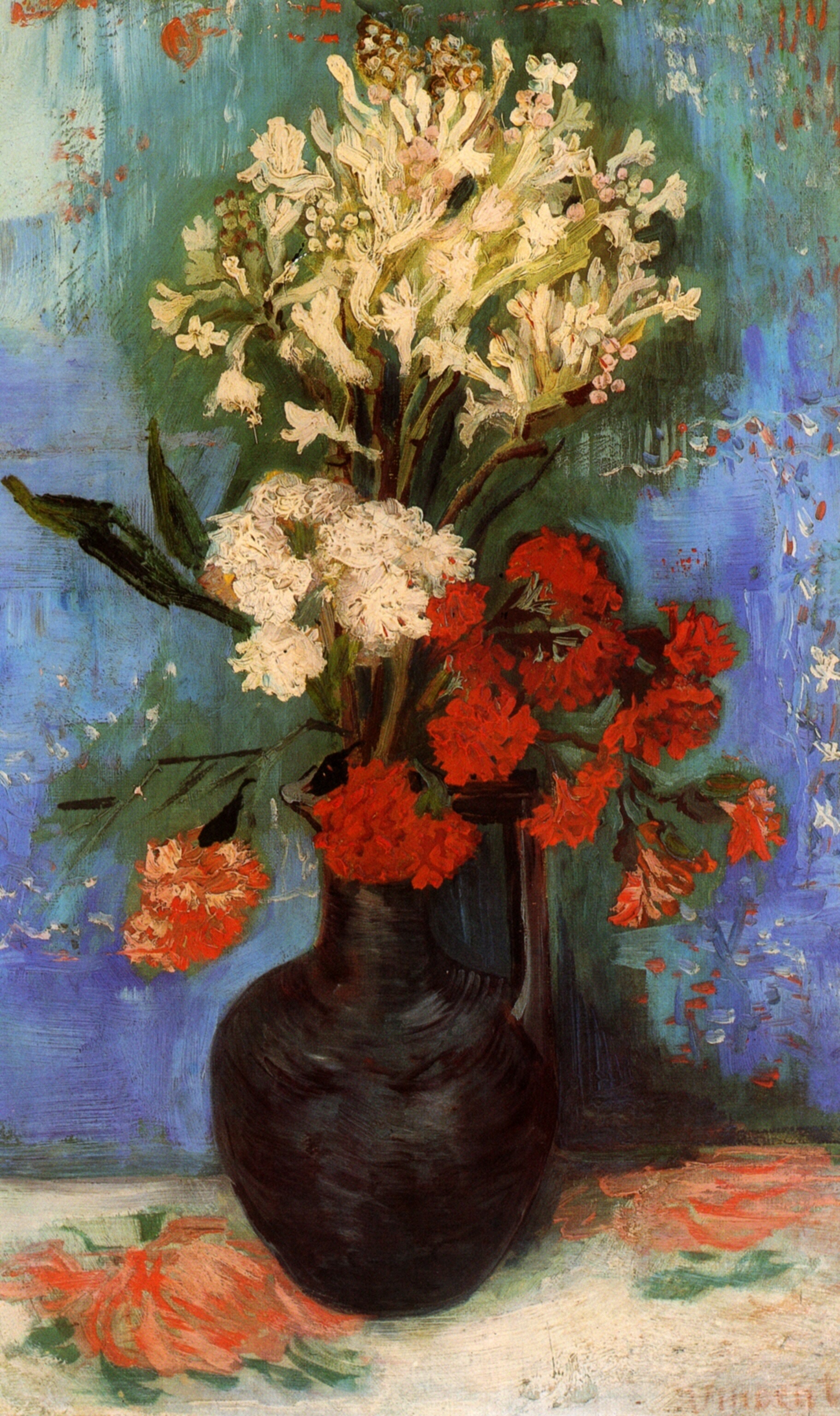 Vase with Carnations and Other Flowers (1886) Vincent van Gogh tablo - Dekolata