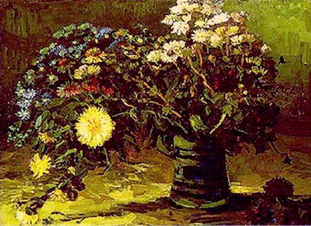 Vase with Daisies (1887) Vincent van Gogh tablo - Dekolata