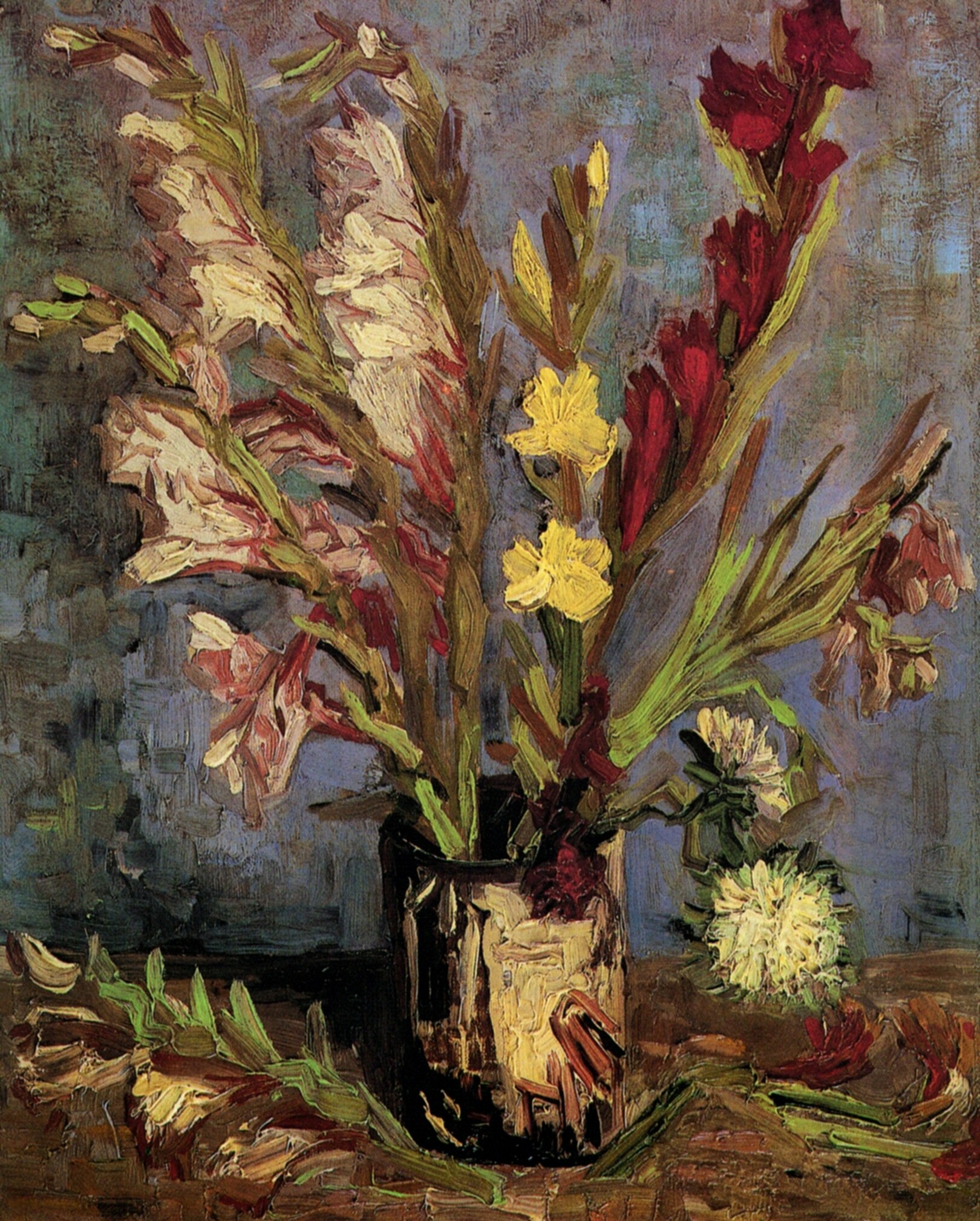 Vase with Gladioli (1886) Vincent van Gogh tablo - Dekolata