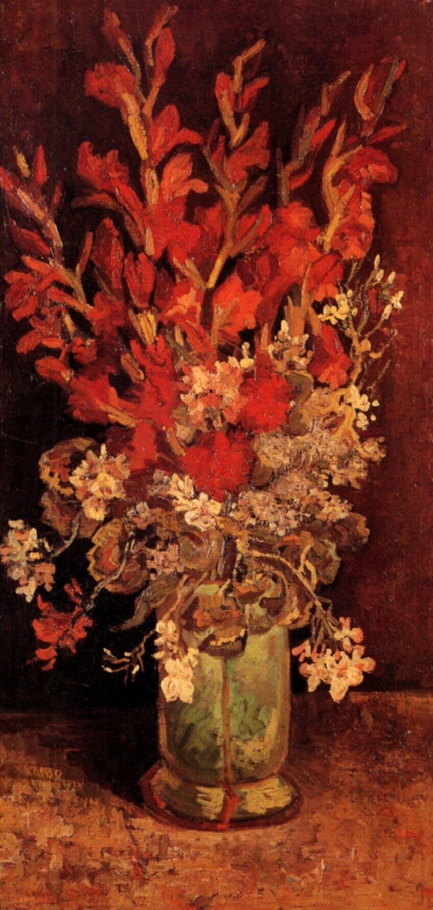 Vase with Gladioli and Carnations (1886) Vincent van Gogh tablo - Dekolata