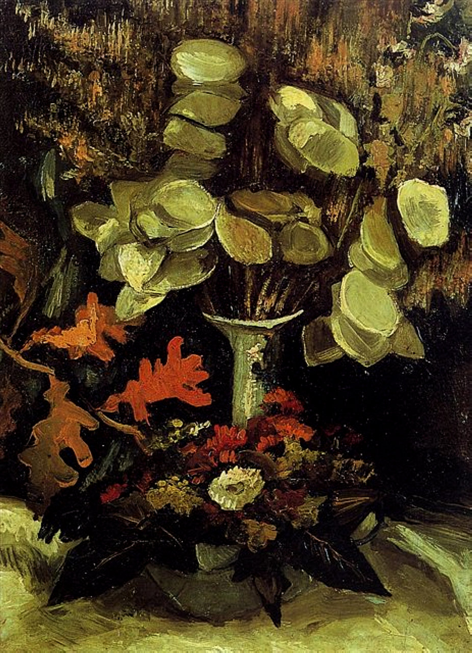Vase with Honesty (1884) Vincent van Gogh tablo - Dekolata