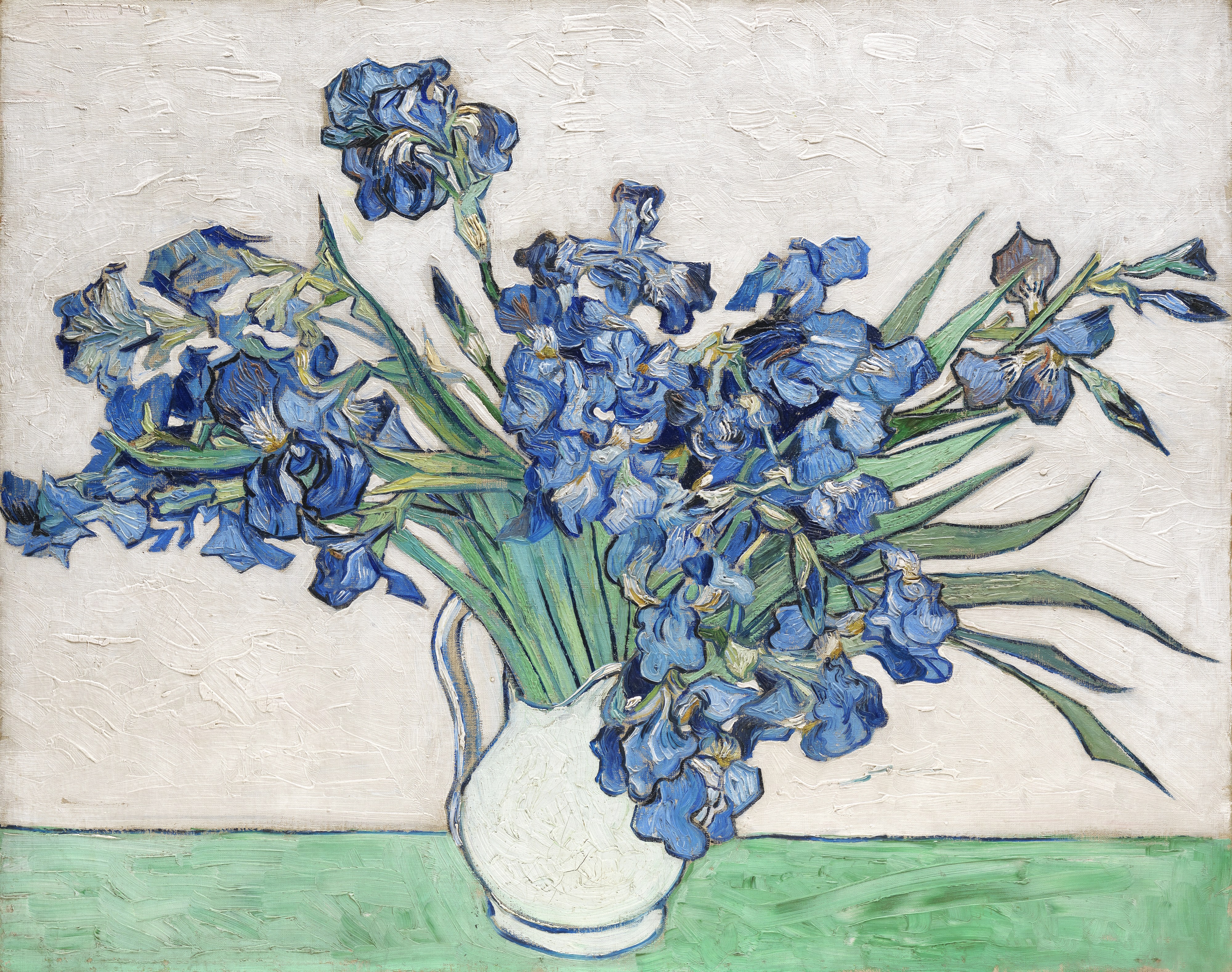 Vase with Irises (1890) Vincent van Gogh tablo - Dekolata