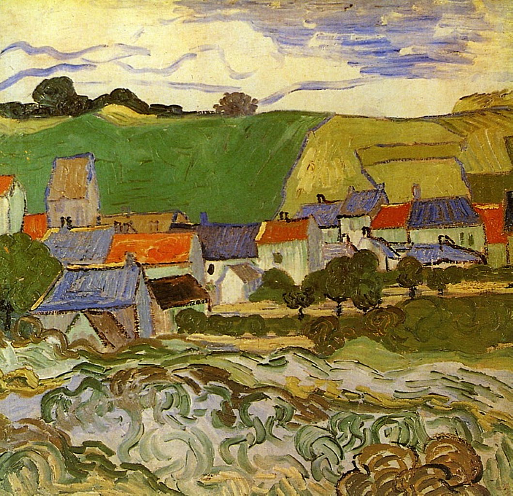 View of Auvers (1890) Vincent van Gogh tablo - Dekolata