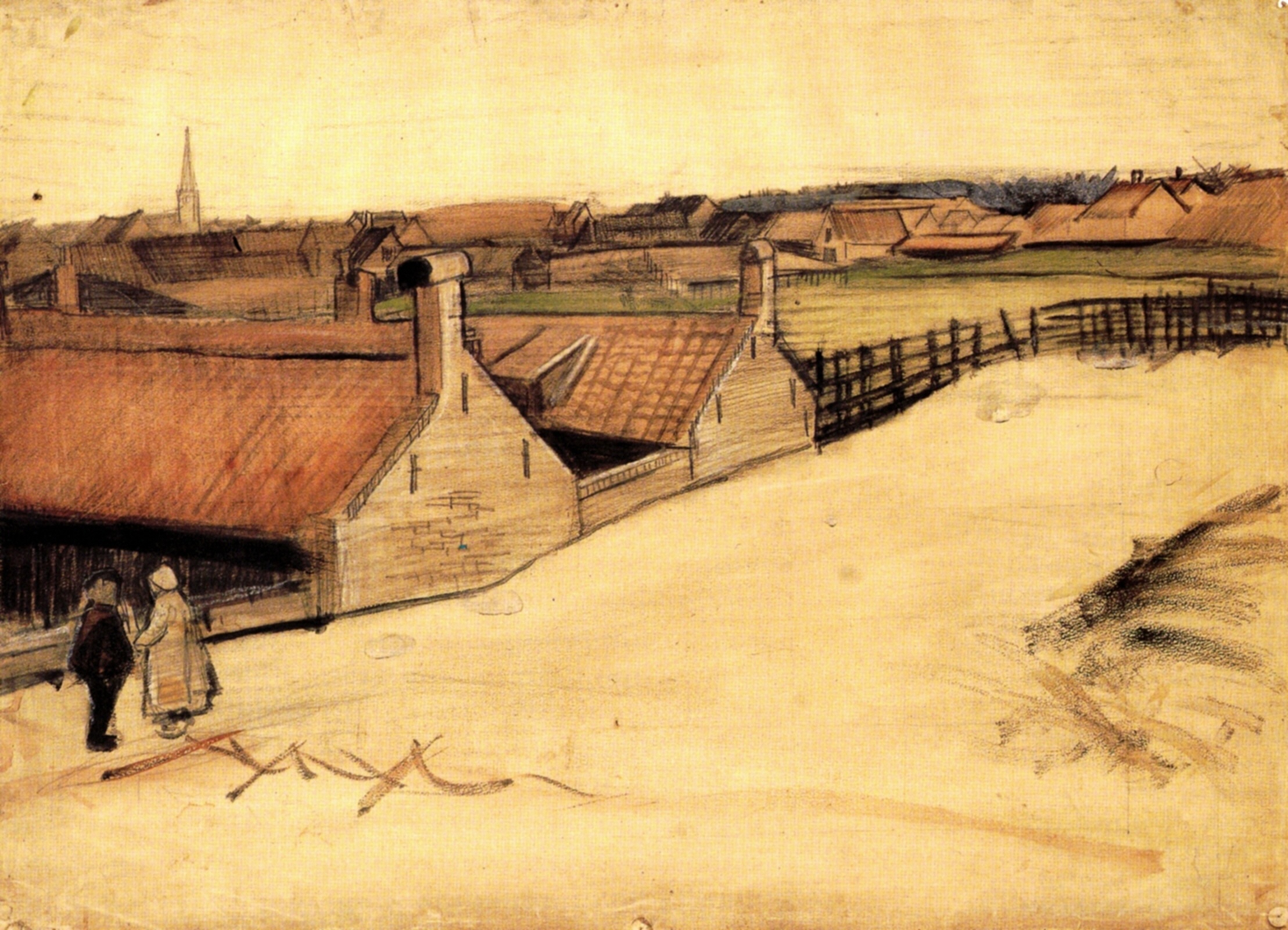 View of Scheveningen (1882) Vincent van Gogh tablo - Dekolata