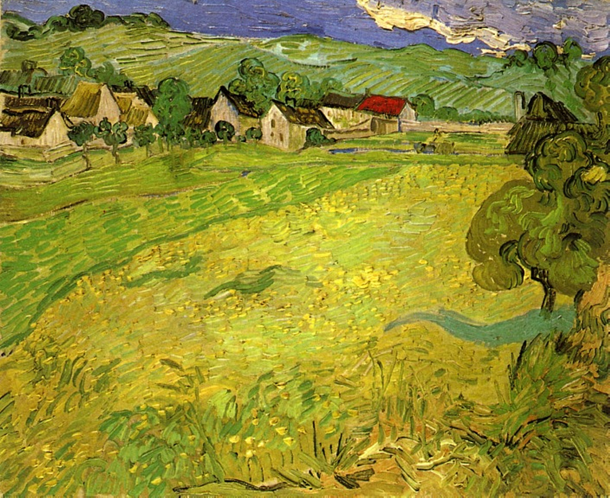 View of Vessenots near Auvers (1890) Vincent van Gogh tablo - Dekolata