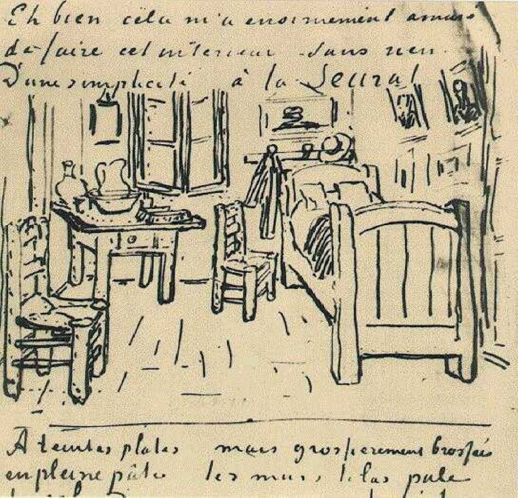 Vincent's Bedroom (1888) Vincent van Gogh tablo - Dekolata
