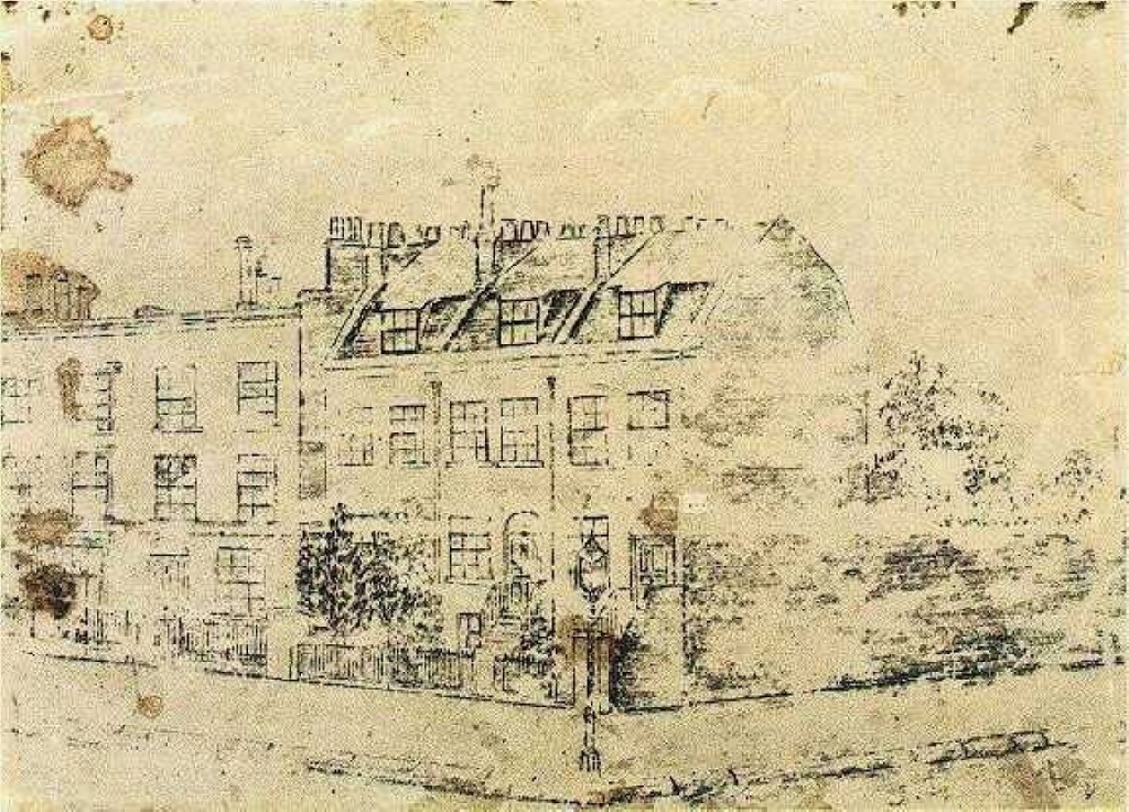 Vincent's Boarding House in Hackford Road, Brixton, London (1873) Vincent van Gogh tablo - Dekolata