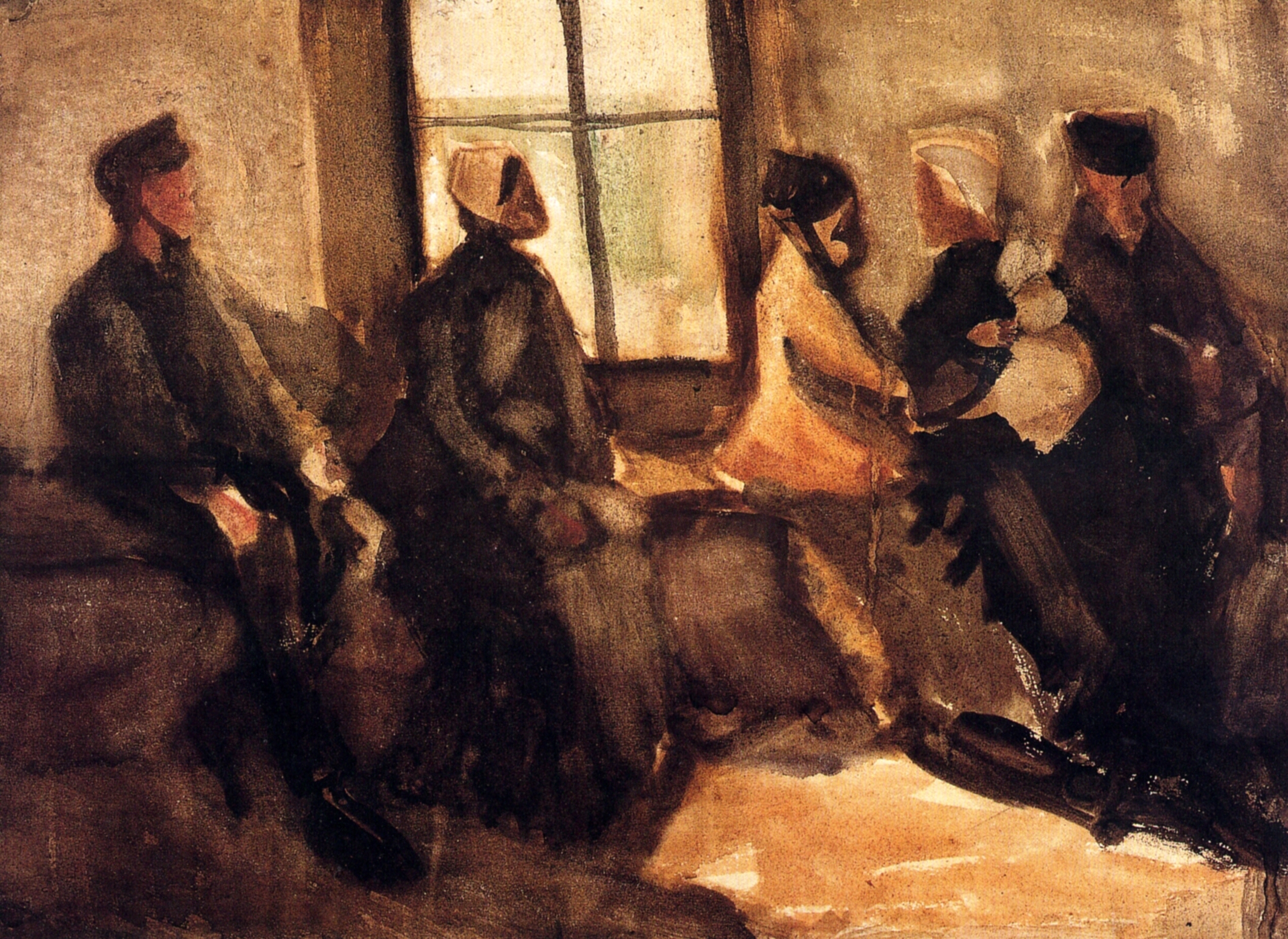 Waiting Room (1882) Vincent van Gogh tablo - Dekolata