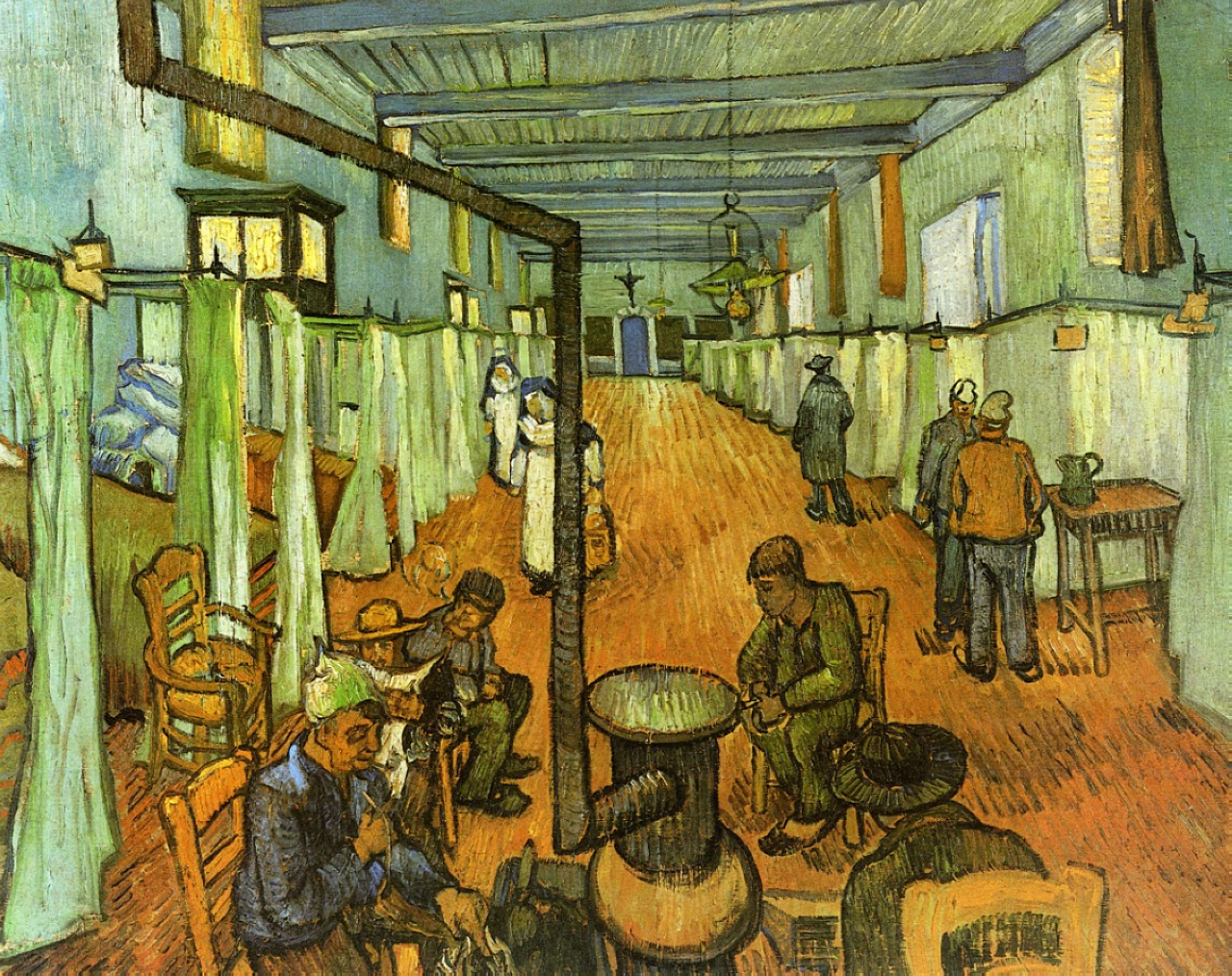 Ward in the Hospital at Arles (1889) Vincent van Gogh tablo - Dekolata