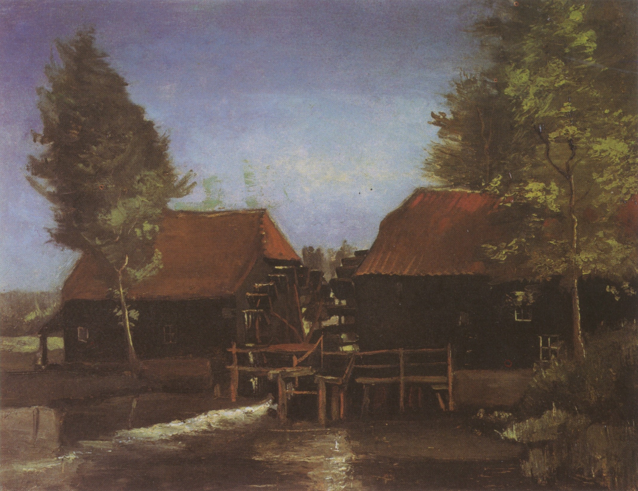 Watermill in Kollen, near Nuenen (1884) Vincent van Gogh tablo - Dekolata