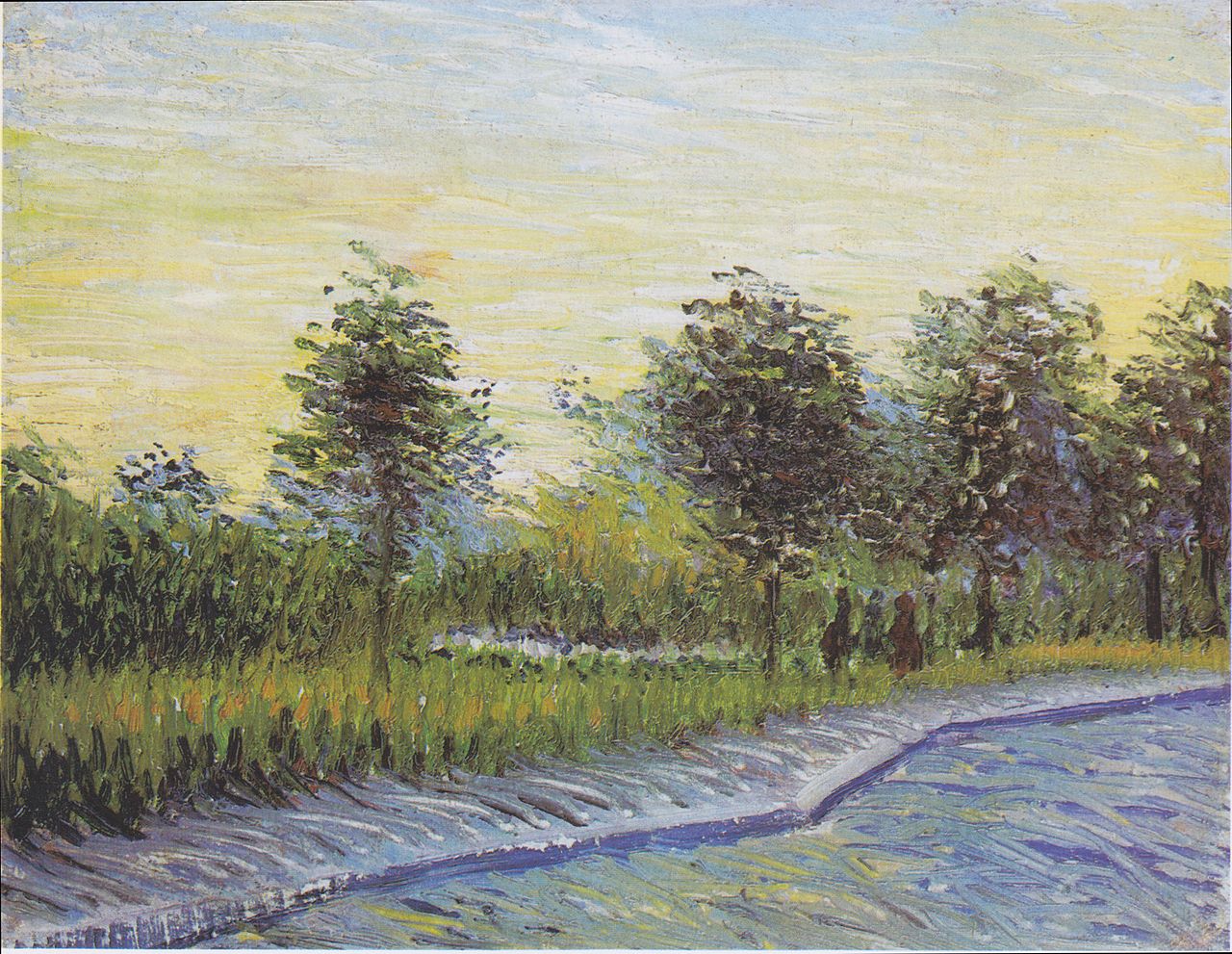 Way in the Voyer d'Argenson Park in Asnieres (1887) Vincent van Gogh tablo - Dekolata