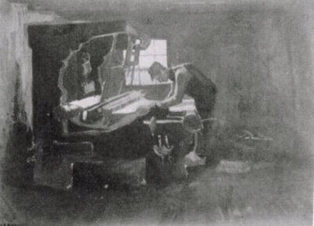 Weaver, Arranging Threads (1884) Vincent van Gogh tablo - Dekolata