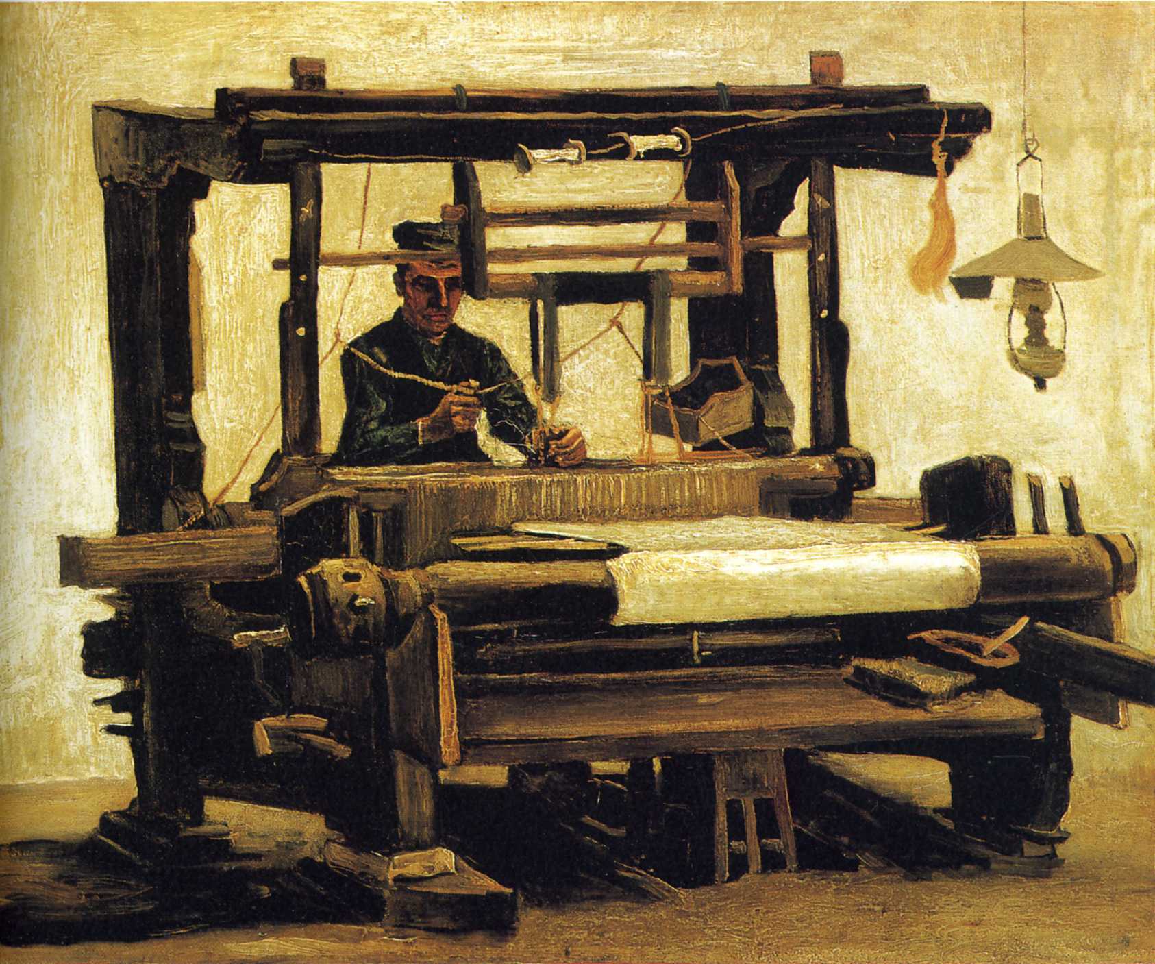 Weaver, seen from the Front (1884) – Vincent van Gogh Tablo