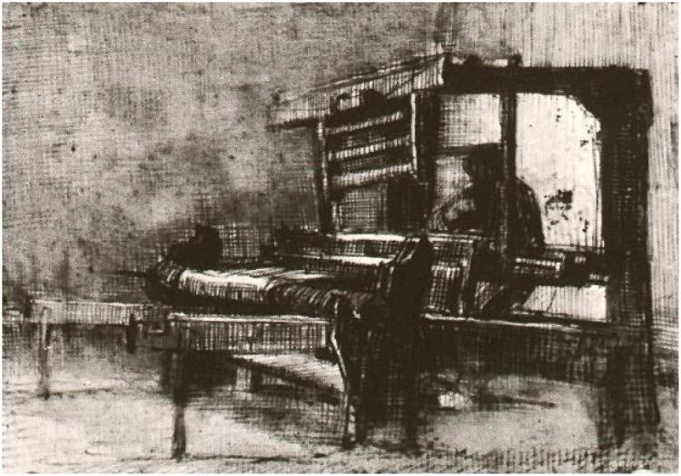 Weaver Facing Left (1884) Vincent van Gogh tablo - Dekolata