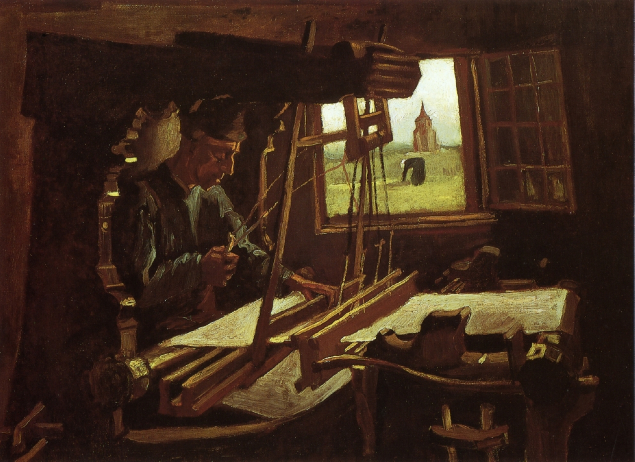 Weaver near an Open Window (1884) Vincent van Gogh tablo - Dekolata