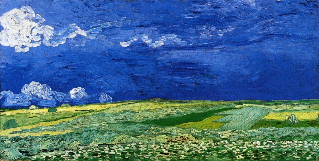 Wheatfields under Thunderclouds (1890) – Vincent van Gogh Tablo