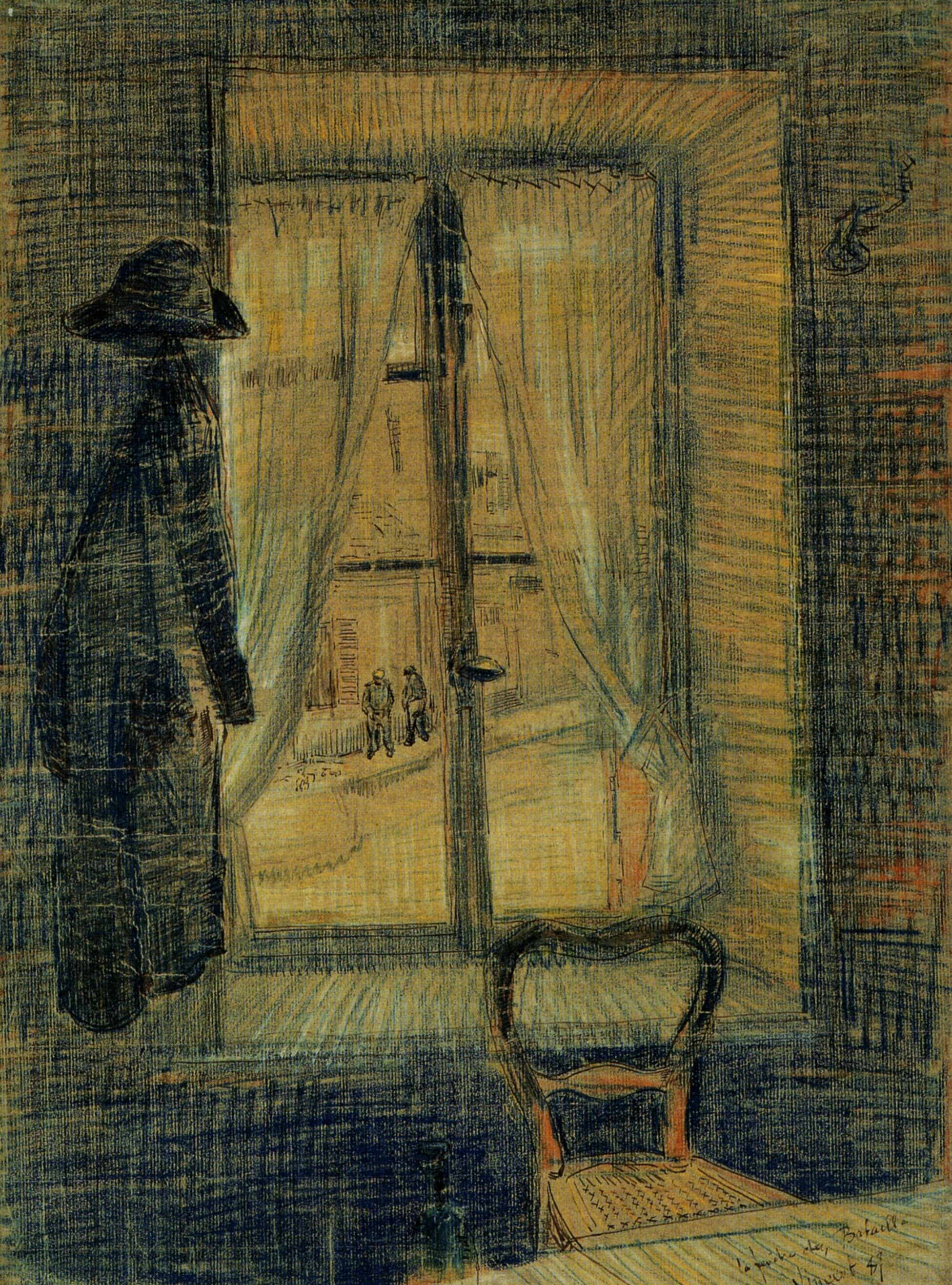 Window in the Bataille Restaurant (1887) Vincent van Gogh tablo - Dekolata