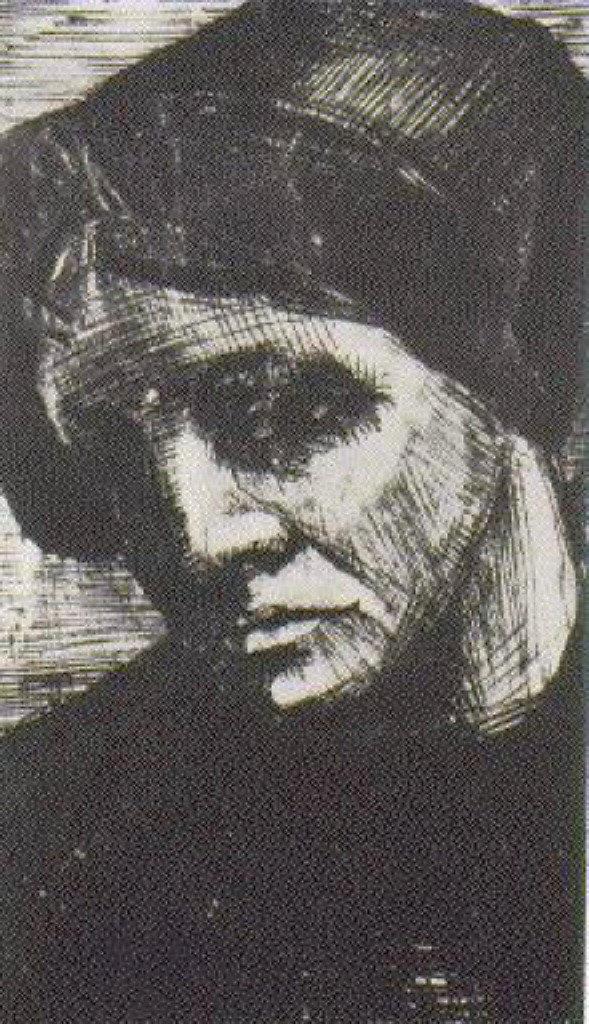 Woman's Head (1883) Vincent van Gogh tablo - Dekolata