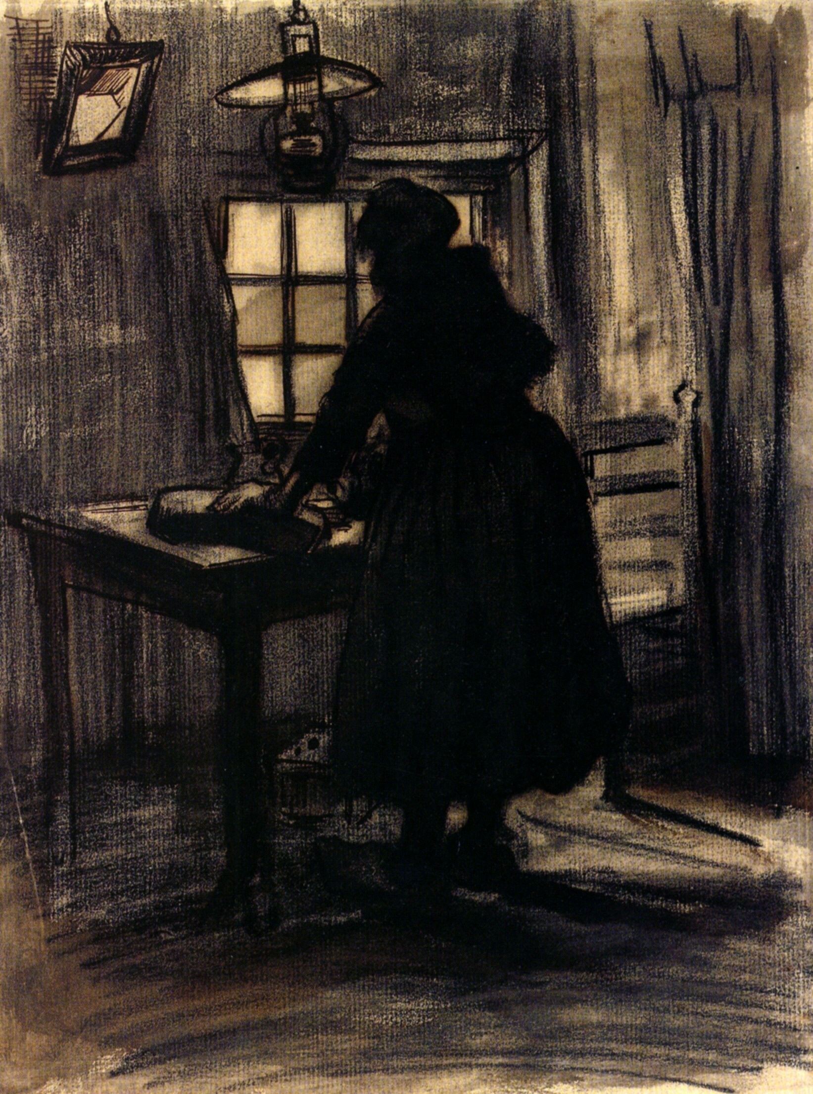 Woman Cutting Bread (1885) Vincent van Gogh tablo - Dekolata