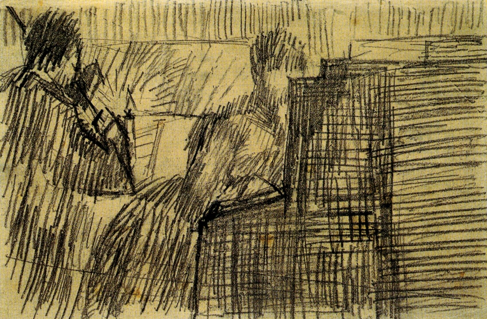 Woman Pianist and a Violinist (1887) Vincent van Gogh tablo - Dekolata