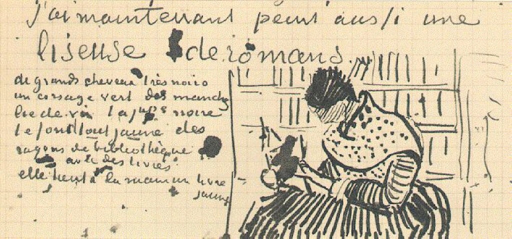 Woman Reading a Novel (1888) Vincent van Gogh tablo - Dekolata