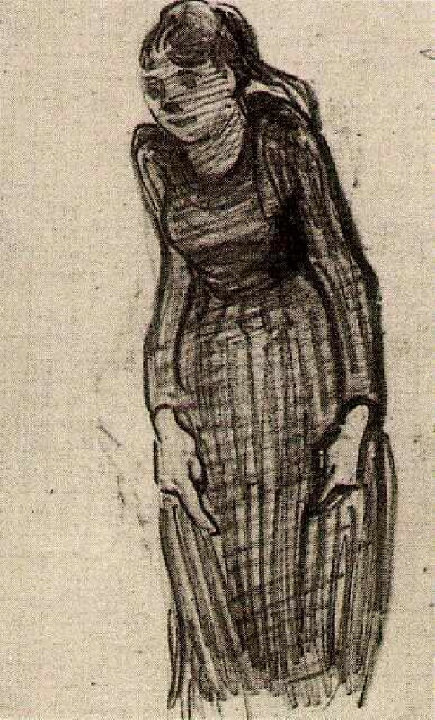 Woman Standing (1890) Vincent van Gogh tablo - Dekolata