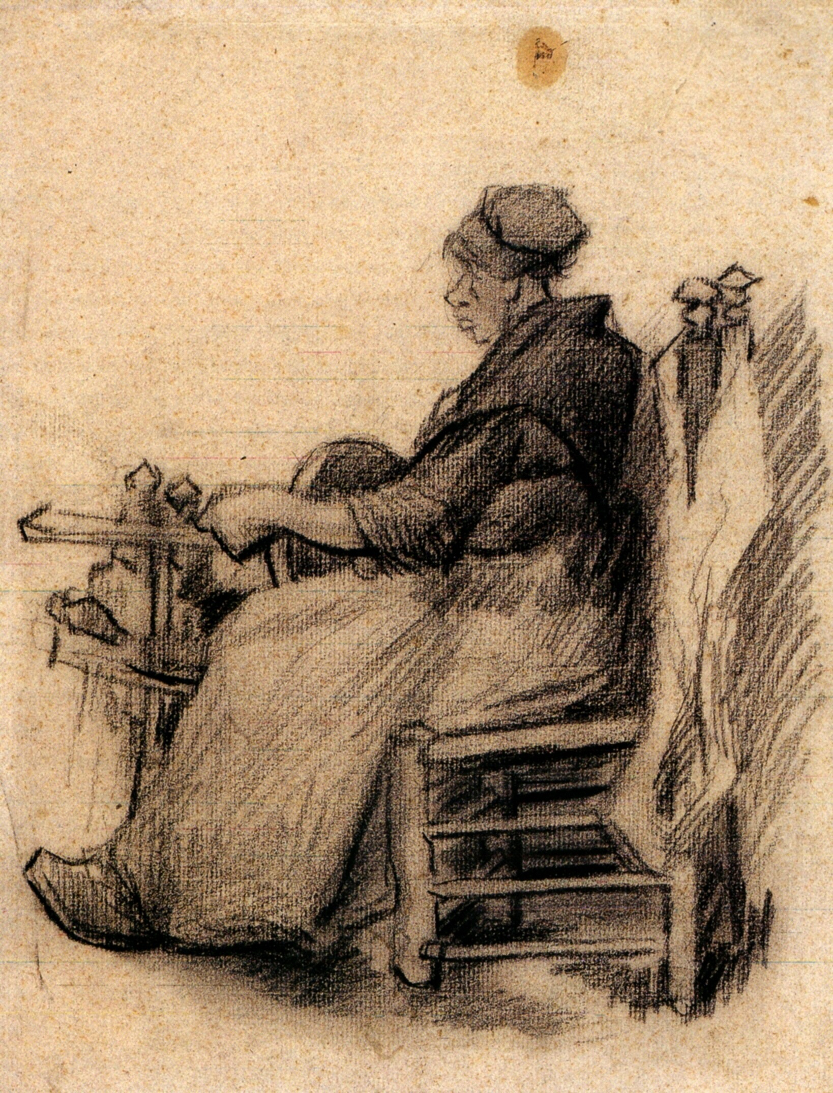 Woman Winding Yarn (1885) Vincent van Gogh tablo - Dekolata
