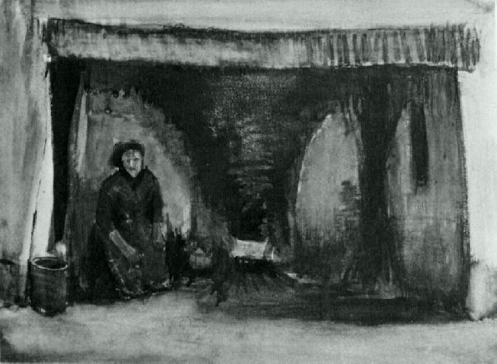 Woman by the Fireplace (1885) Vincent van Gogh tablo - Dekolata