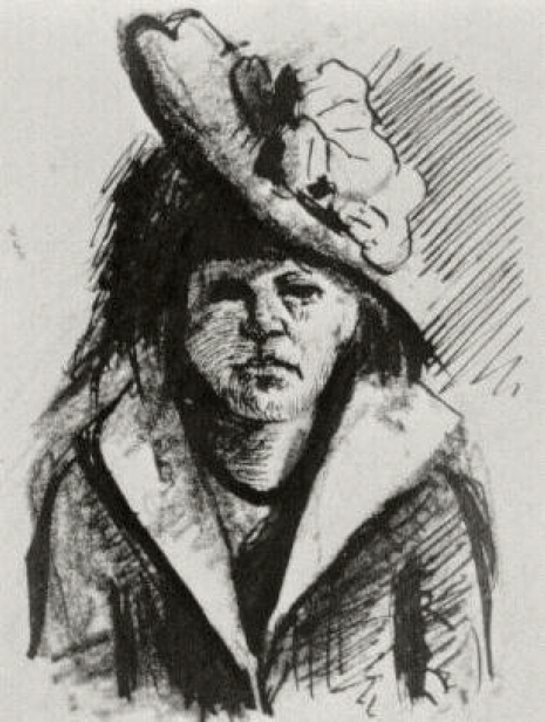 Woman with Hat, Half Length (1886) – Vincent van Gogh Tablo