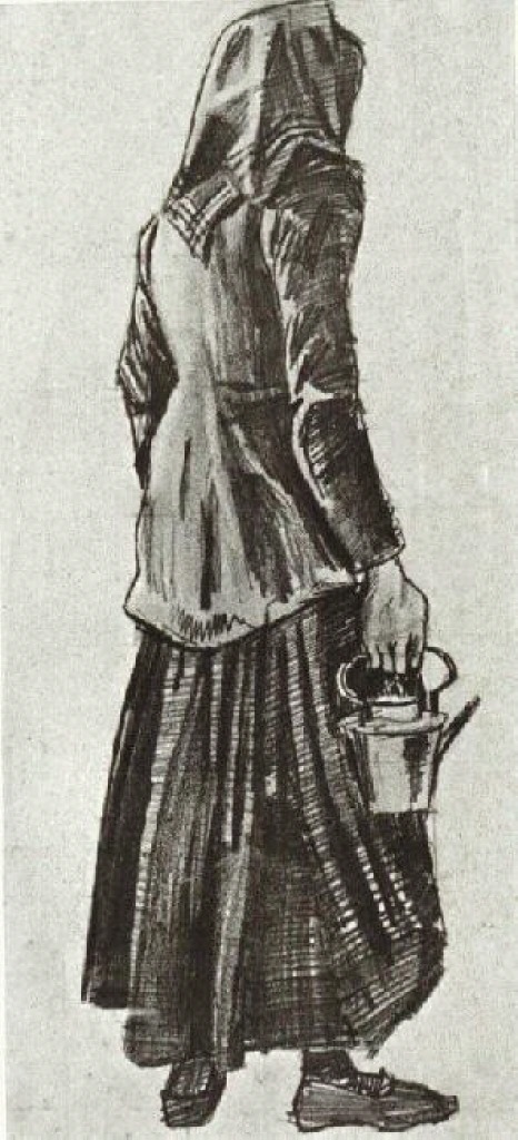 Woman with Kettle, Seen from the Back (1882) – Vincent van Gogh Tablo