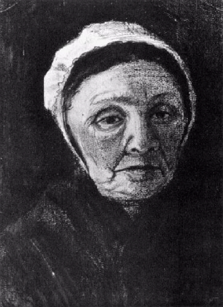 Woman with White Bonnet, Sien's Mother (1882) Vincent van Gogh tablo - Dekolata