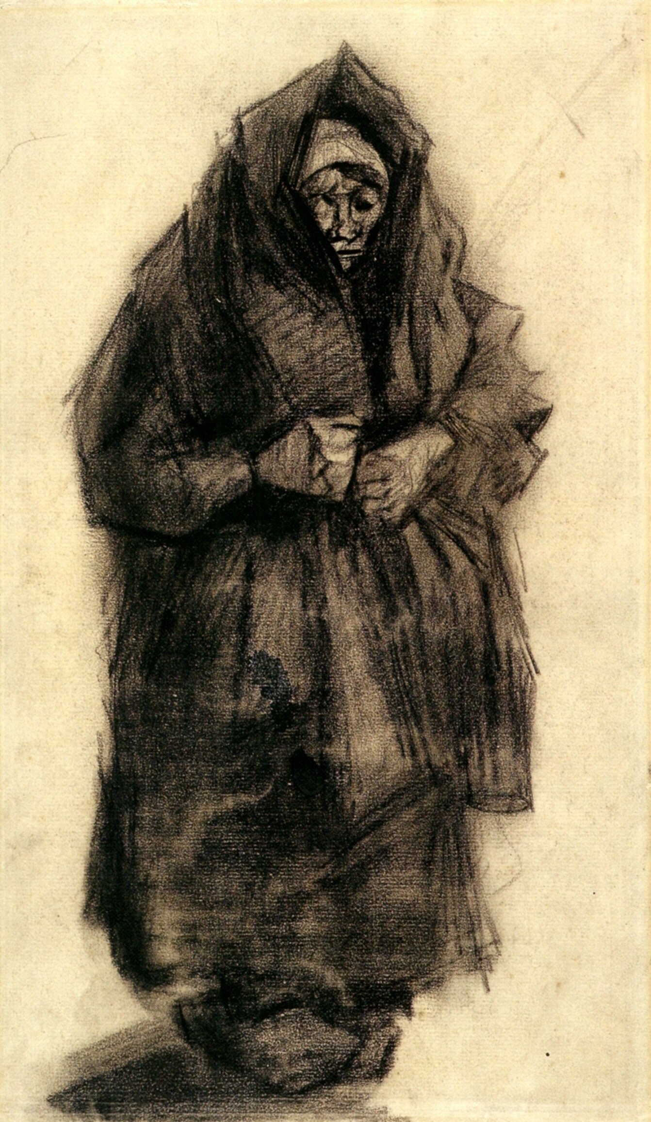 Woman with a Mourning Shawl (1885) Vincent van Gogh tablo - Dekolata