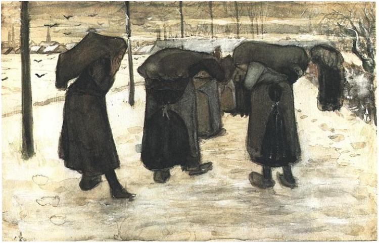 Women Miners (1882) Vincent van Gogh tablo - Dekolata