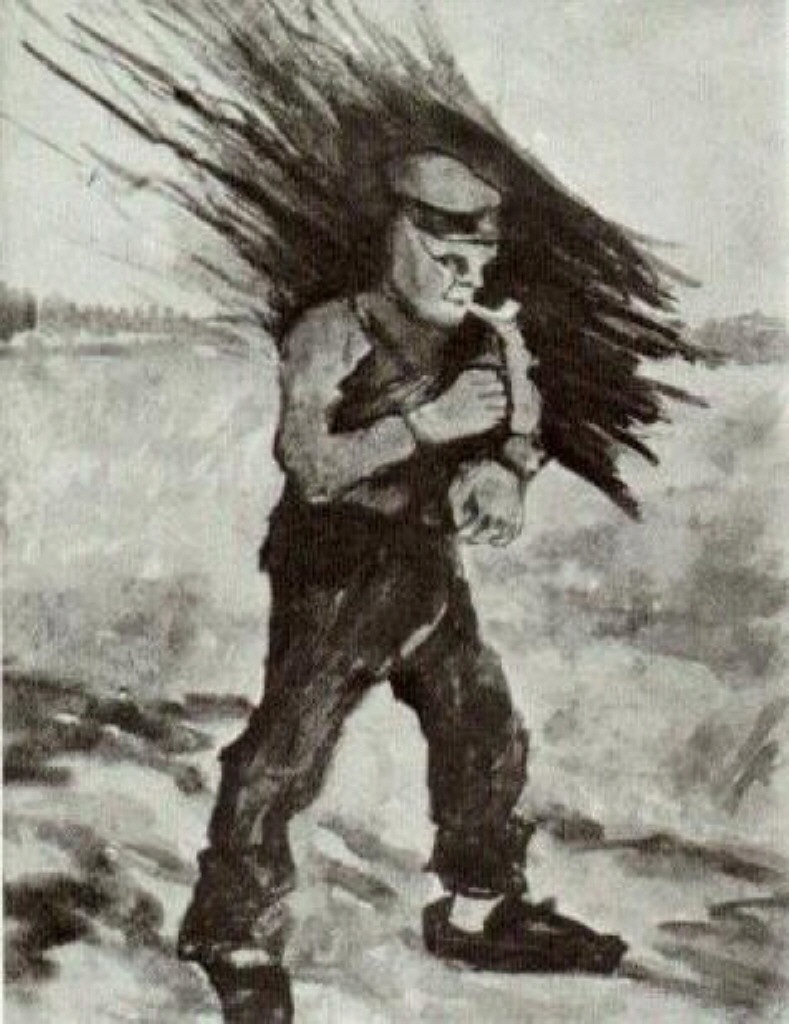 Wood Gatherer, Figure Study (1884) Vincent van Gogh tablo - Dekolata