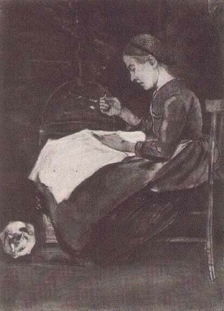 Young Woman Sewing (1881) – Vincent van Gogh Tablo