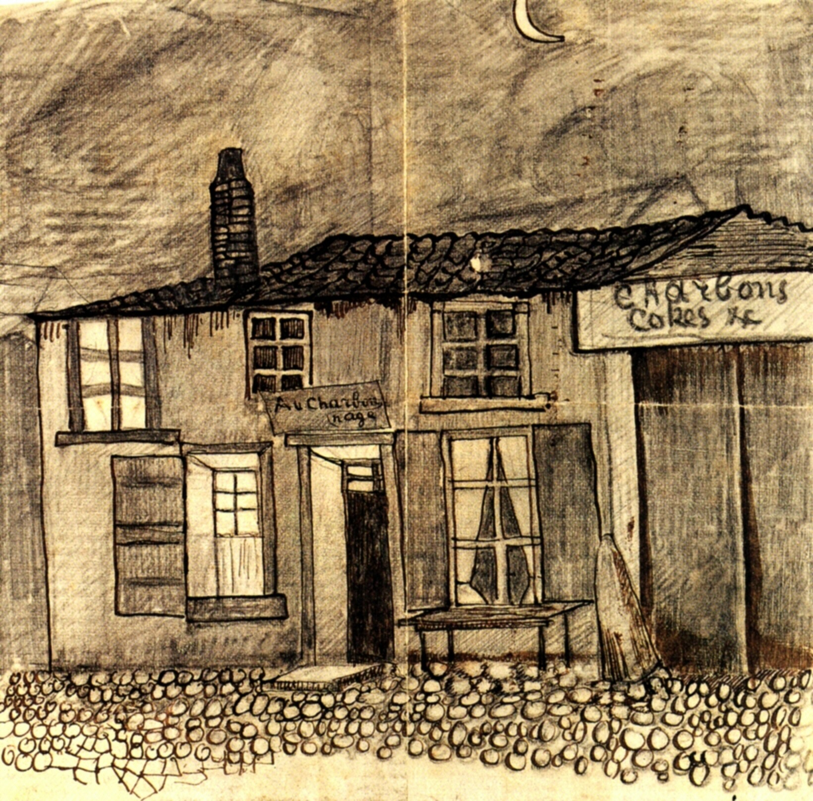 “Au Charbonnage” Café (1878) Vincent van Gogh tablo - Dekolata