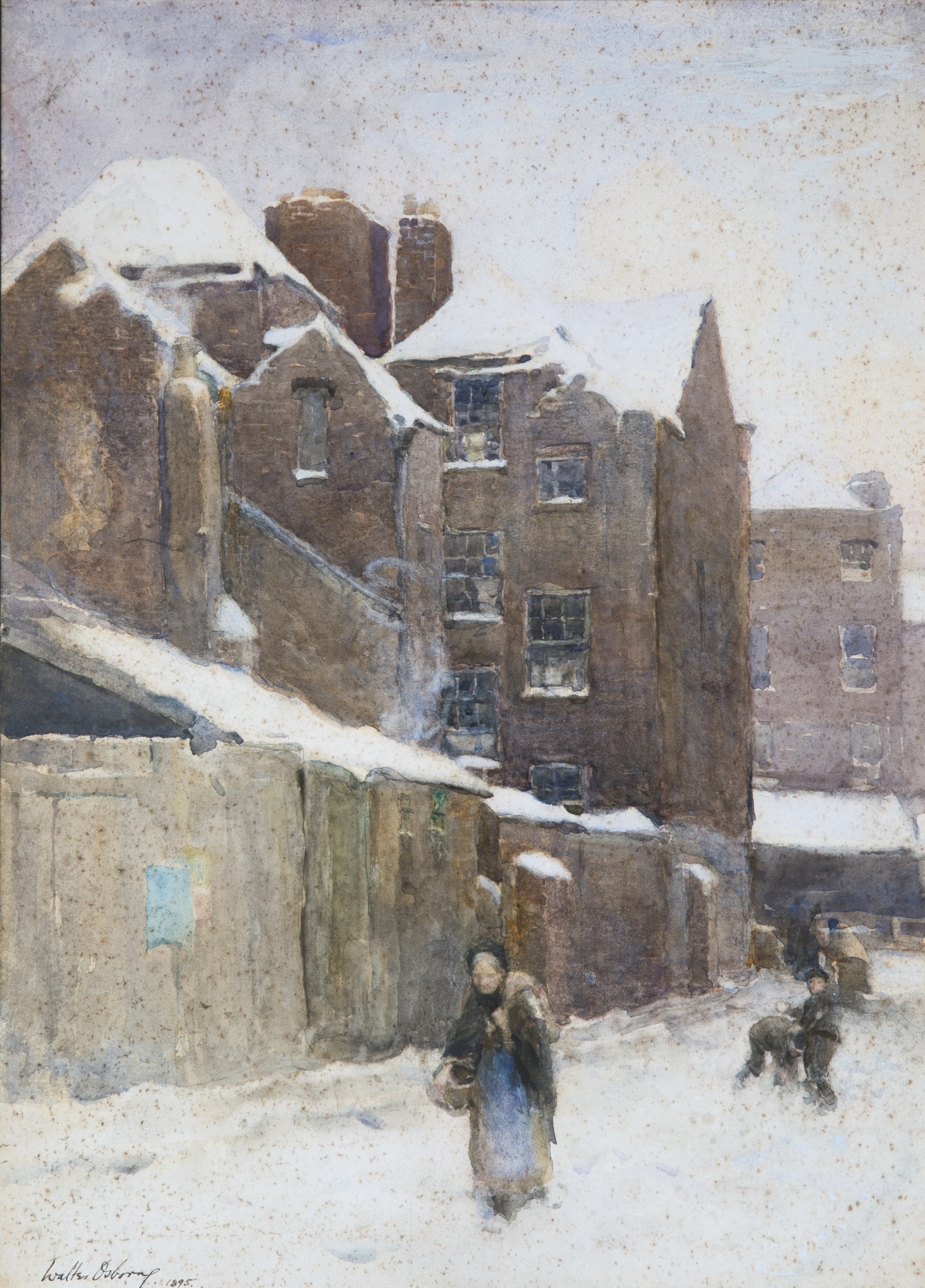 A Backstreet in the Snow Walter Osborne tablo - Dekolata