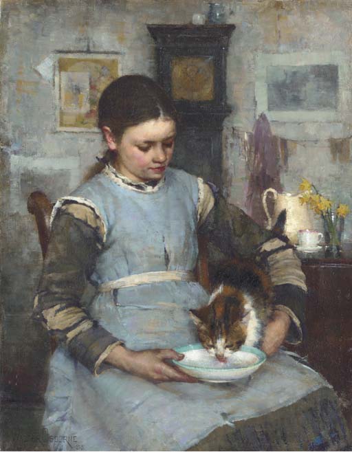 A New Arrival (1885) Walter Osborne tablo - Dekolata