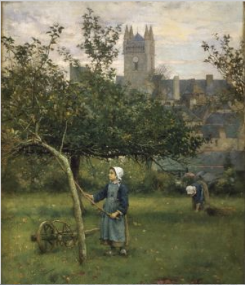Apple Gathering, Quimperlé (1883) Walter Osborne tablo - Dekolata