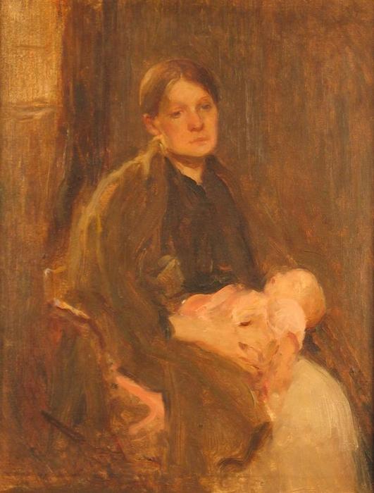 Mother and Child (1895) Walter Osborne tablo - Dekolata