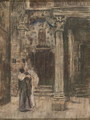 Pierrot and Woman Embracing (1903) Walter Sickert tablo - Dekolata