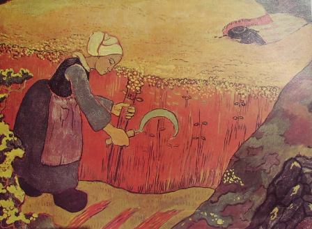 Harvesting of buckwheat in Britain (1895) – Georges Lacombe Tablo
