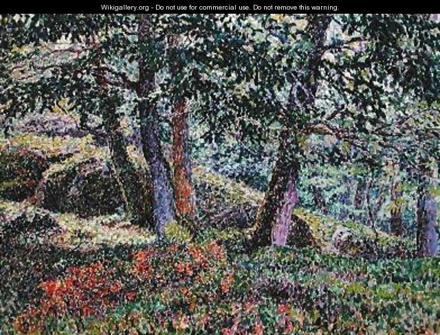 Oaks and Blueberry Bushes (1905) – Georges Lacombe Tablo