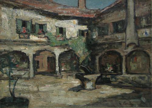 Cortile D'Abazza Venice Gheorghe Petrașcu tablo - Dekolata