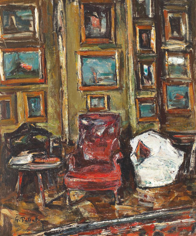 Interior from Artist's Workshop Gheorghe Petrașcu tablo - Dekolata