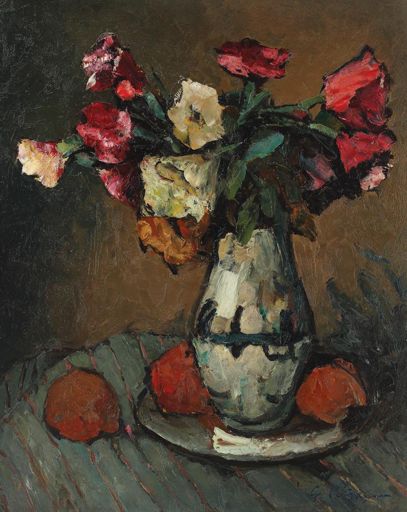 Still Life with Apples and Flowers – Gheorghe Petrașcu Tablo