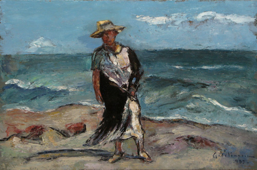 Woman on the Seashore (1937) Gheorghe Petrașcu tablo - Dekolata
