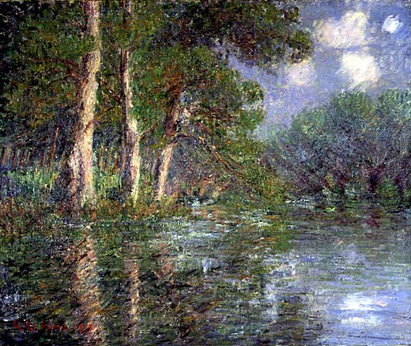 A Bend in the Eure (1919) Gustave Loiseau tablo - Dekolata