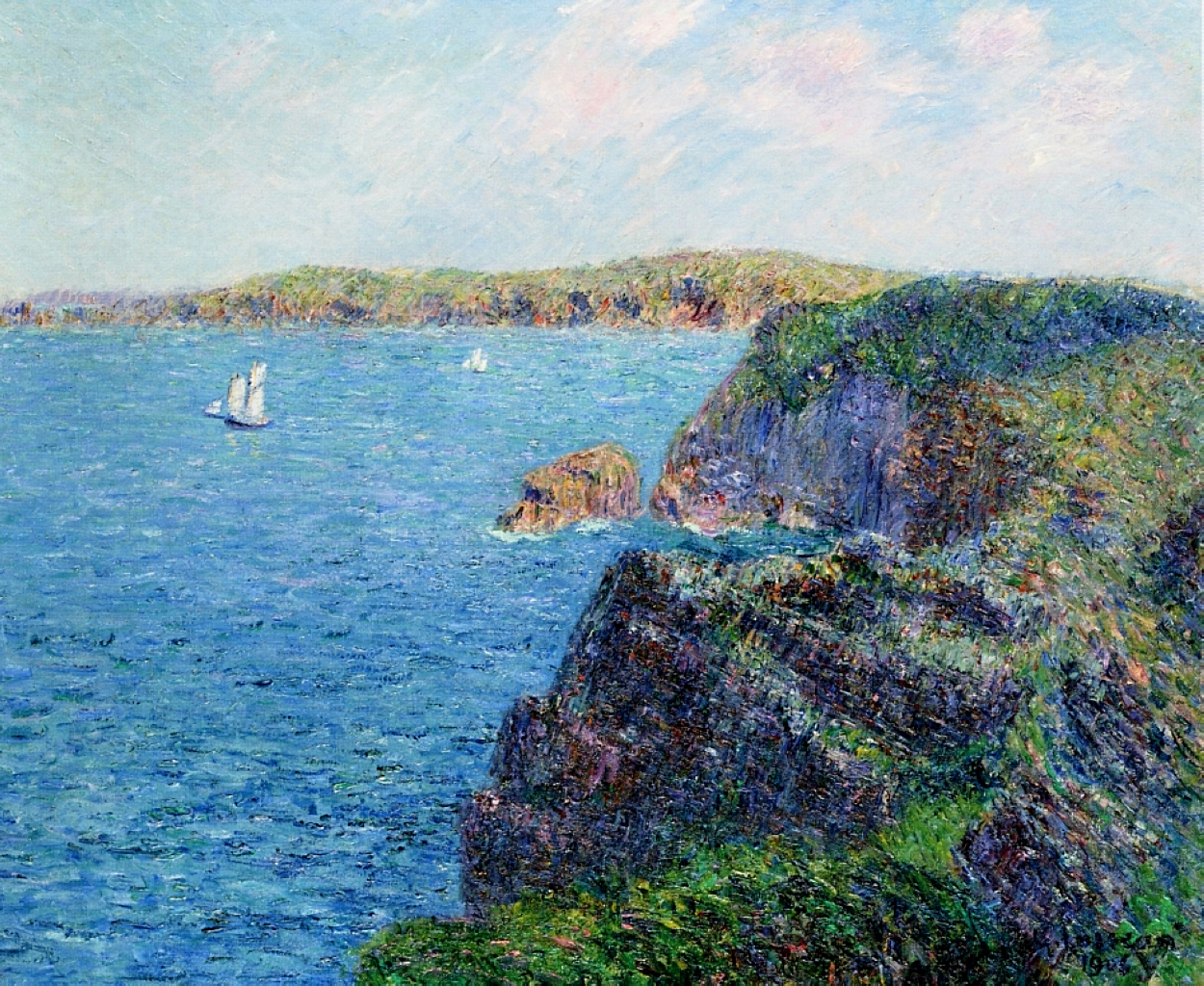 A Cove at Sevignies (1906) – Gustave Loiseau Tablo
