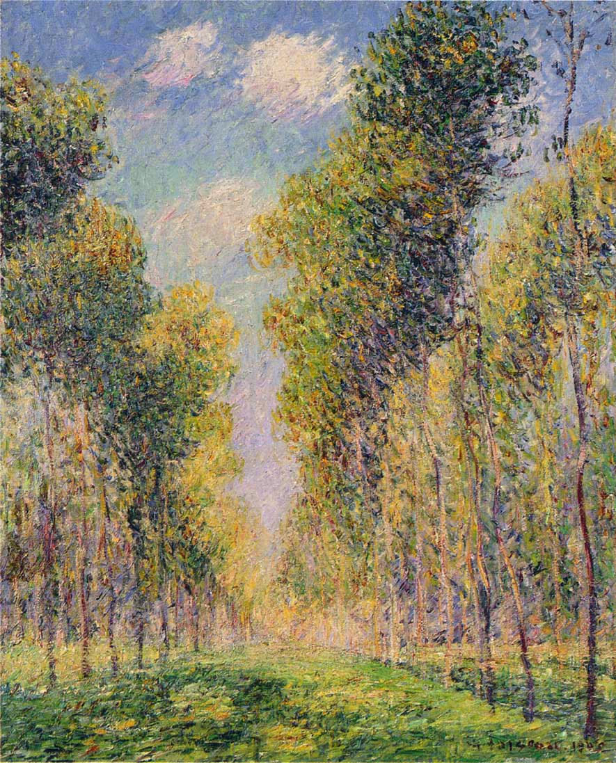 Alley of Poplars (1900) – Gustave Loiseau Tablo